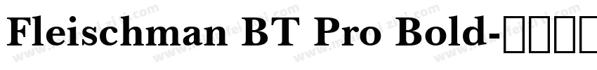 Fleischman BT Pro Bold字体转换